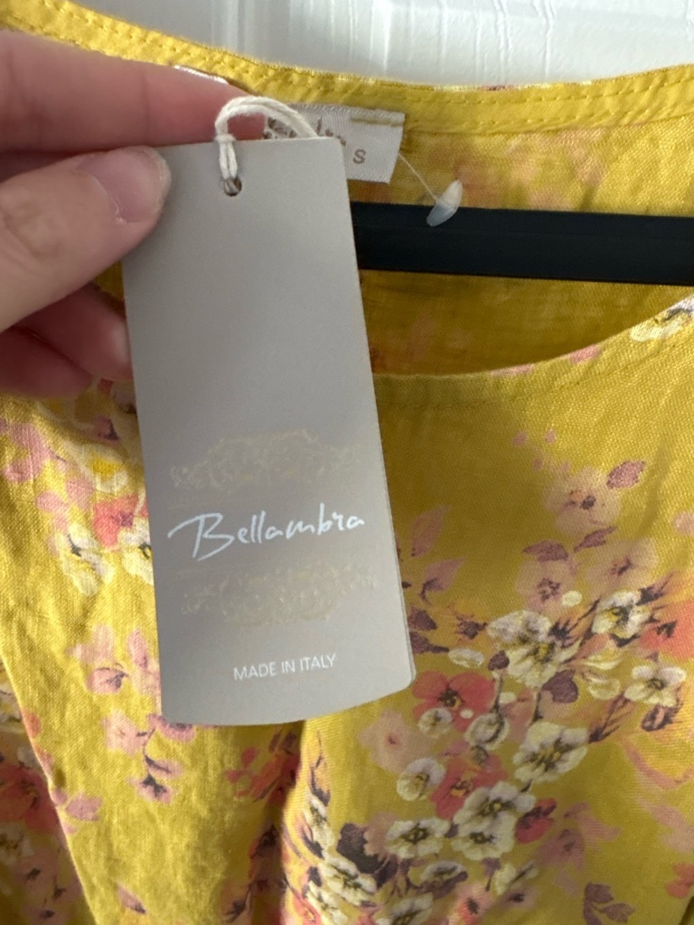 NWT Bellambia 100% Linen Floral Midi Dress Size S - Picture 4 of 5
